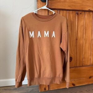 Ford and Wyatt MAMA Pullover Sweatshirt in Camel